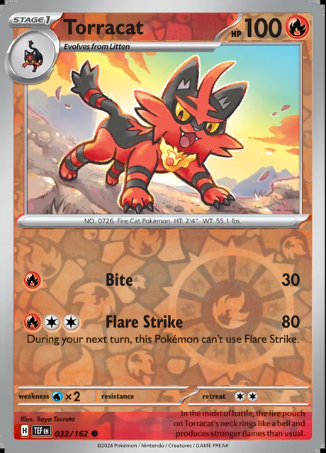 Torracat 033/162, Temporal Forces, Reverse Holo, representative matte composite