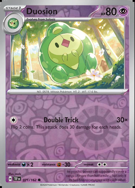 Duosion 071/162, Temporal Forces, Reverse Holo, representative matte composite