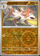 Lycanroc 090/162, Temporal Forces, Reverse Holo, representative matte composite