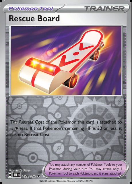 Rescue Board 159/162, Temporal Forces, Reverse Holo, representative matte composite
