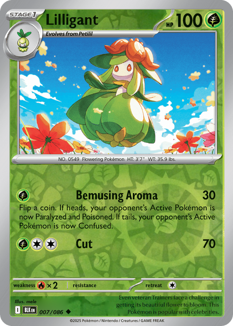 Lilligant 007/086 - Black Bolt - Reverse Holo