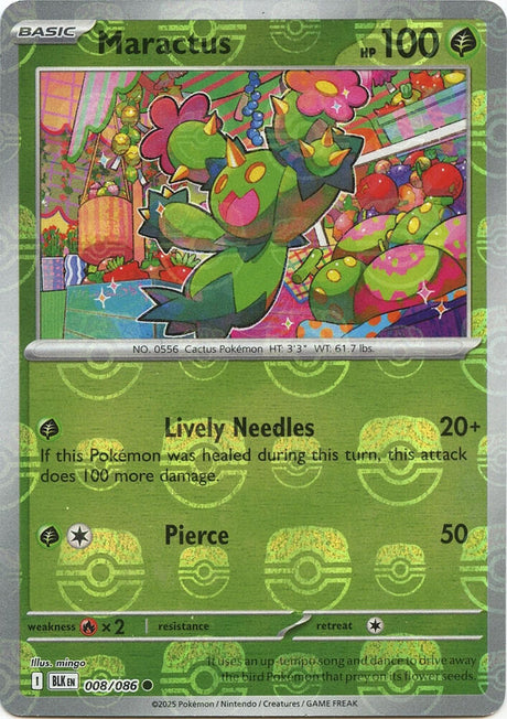 Maractus 008/086 - Black Bolt - Master Ball Reverse Holo