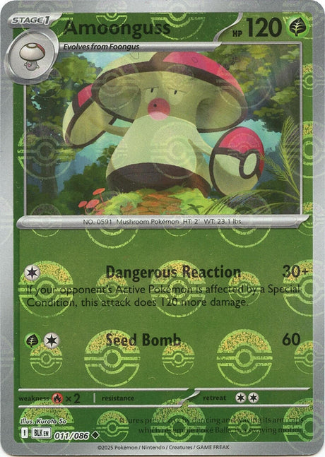 Amoonguss 011/086 - Black Bolt - Poké Ball Reverse Holo
