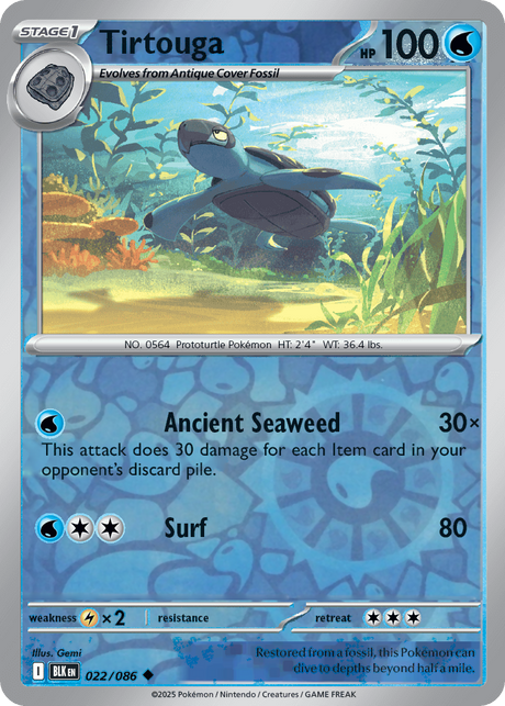 Tirtouga 022/086 - Black Bolt - Reverse Holo