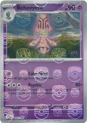 Beheeyem 041/086 - Black Bolt - Master Ball Reverse Holo