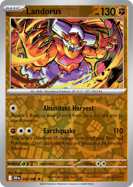Landorus 053/086 - Black Bolt - Reverse Holo