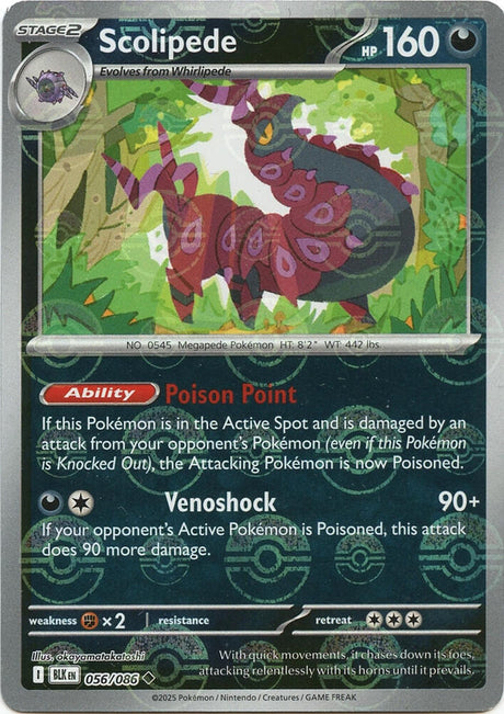 Scolipede 056/086 - Black Bolt - Poké Ball Reverse Holo