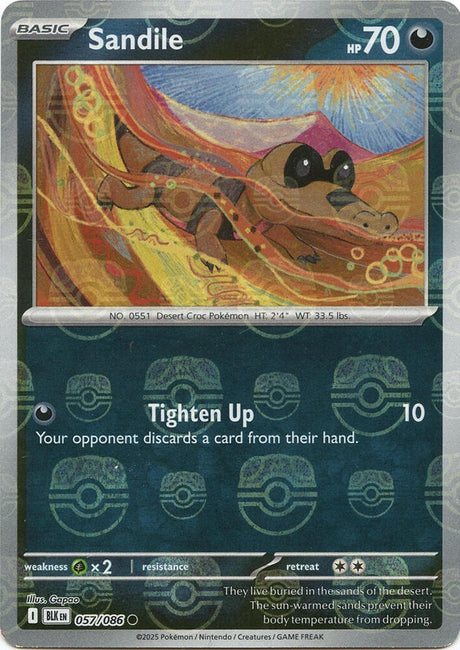 Sandile 057/086 - Black Bolt - Master Ball Reverse Holo