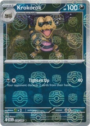 Krokorok 058/086 - Black Bolt - Master Ball Reverse Holo