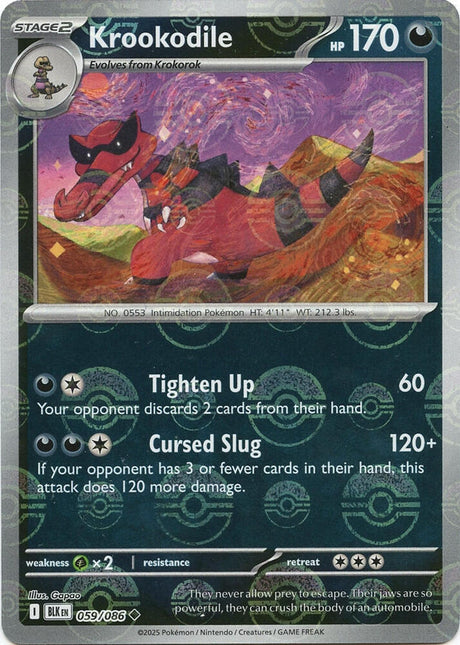 Krookodile 059/086 - Black Bolt - Poké Ball Reverse Holo