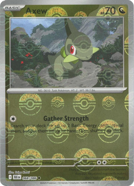 Axew 068/086 - Black Bolt - Poké Ball Reverse Holo