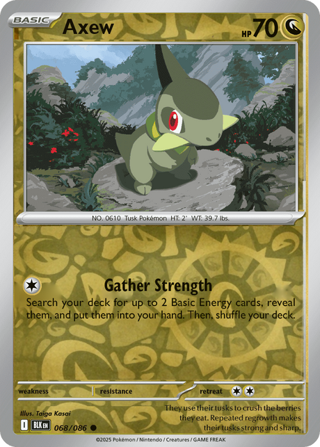 Axew 068/086 - Black Bolt - Reverse Holo
