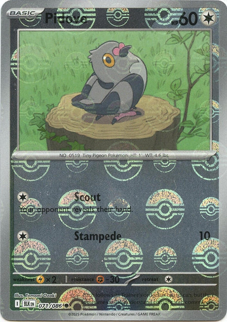 Pidove 071/086 - Black Bolt - Poké Ball Reverse Holo