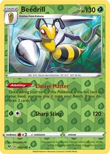Beedrill 003, Vivid Voltage Singles, Reverse Holo, representative matte composite