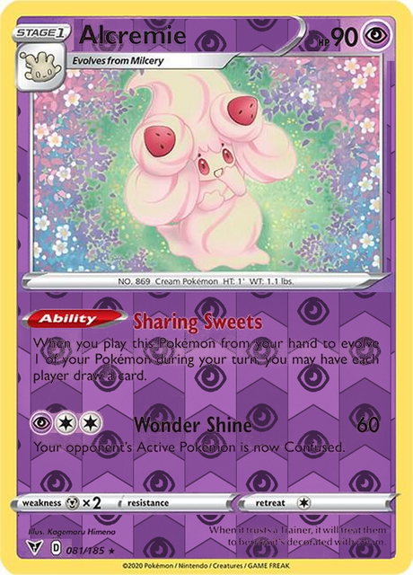 Alcremie 081, Vivid Voltage Singles, Reverse Holo, representative matte composite