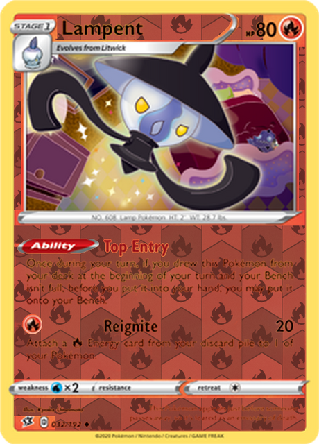 Lampent 032, Rebel Clash Singles, Reverse Holo, representative matte composite