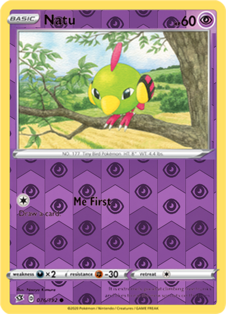 Natu 076, Rebel Clash Singles, Reverse Holo, representative matte composite