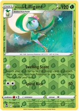 Hisuian Lilligant 010, Silver Tempest Base, Reverse Holo, representative matte composite