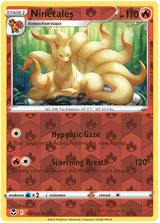 Ninetales 018, Silver Tempest Base, Reverse Holo, representative matte composite