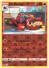 Incineroar 032, Silver Tempest Base, Reverse Holo, representative matte composite