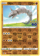 Onix 036, Pokemon Go Singles, Reverse Holo, representative matte composite