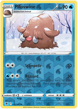 Piloswine 032, Astral Radiance Singles, Reverse Holo, representative matte composite