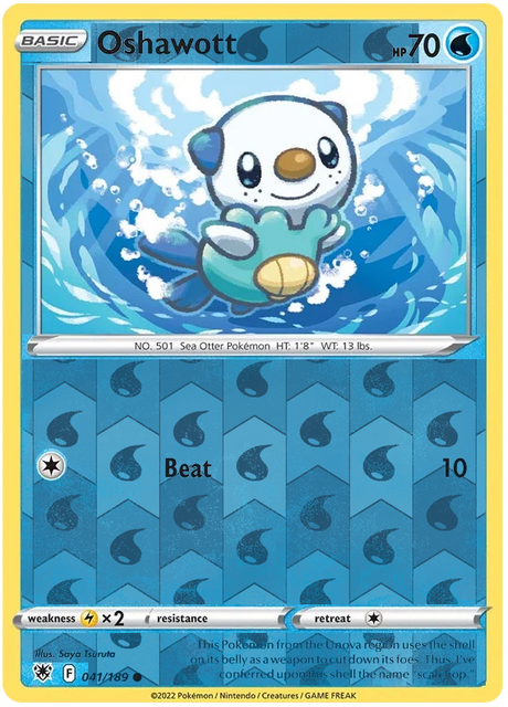 Oshawott 041, Astral Radiance Singles, Reverse Holo, representative matte composite