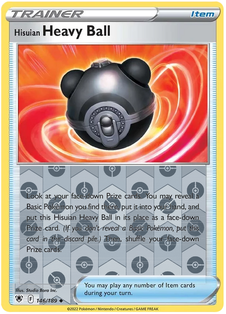 Hisuian Heavy Ball 146, Astral Radiance Singles, Reverse Holo, representative matte composite