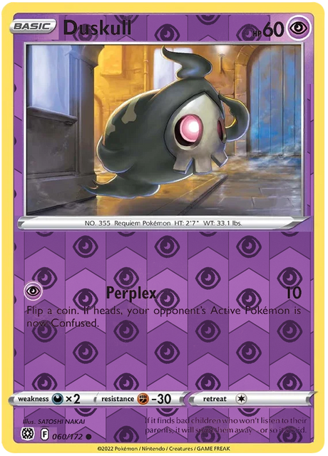Duskull 060, Brilliant Stars Singles, Reverse Holo, representative matte composite