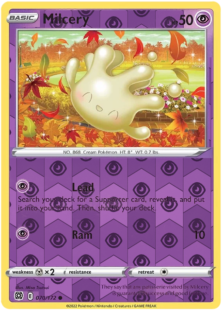 Milcery 070, Brilliant Stars Singles, Reverse Holo, representative matte composite