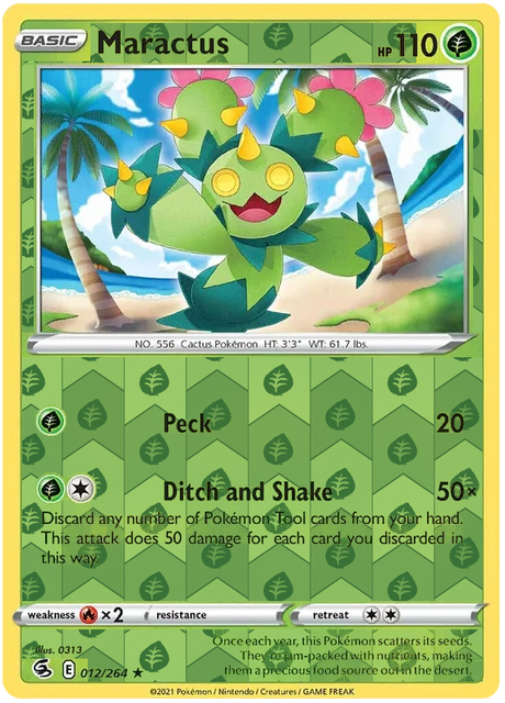 Maractus 012, Fusion Strike Singles, Reverse Holo, representative matte composite