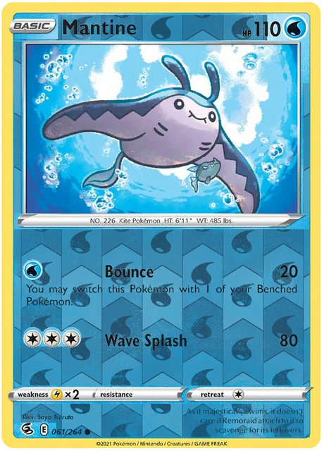Mantine 061, Fusion Strike Singles, Reverse Holo, representative matte composite
