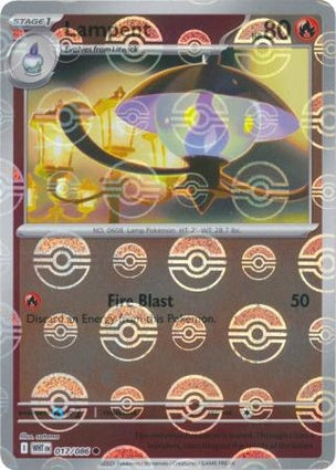 Lampent 017/086 White Flare Poké Ball Reverse Holo