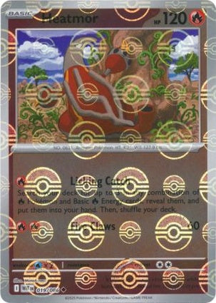Heatmor 019/086 White Flare Poké Ball Reverse Holo