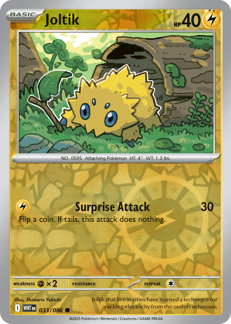 Joltik 033/086 White Flare Reverse Holo