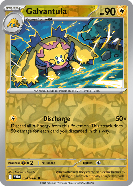 Galvantula 034/086 White Flare Reverse Holo
