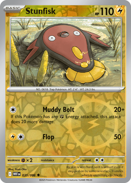 Stunfisk 035/086 White Flare Reverse Holo