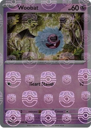 Woobat 036/086 White Flare Master Ball Reverse Holo