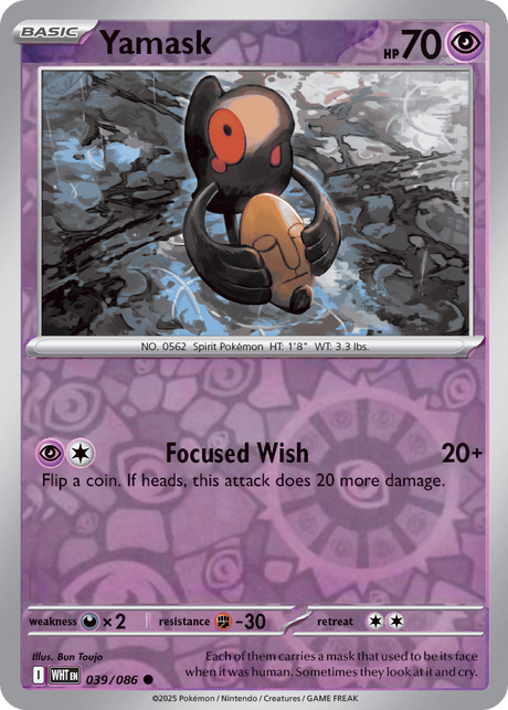 Yamask 039/086 White Flare Reverse Holo