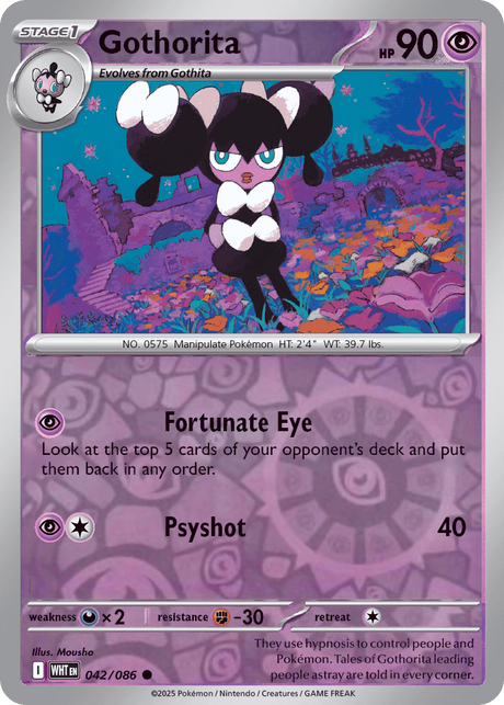 Gothorita 042/086 White Flare Reverse Holo