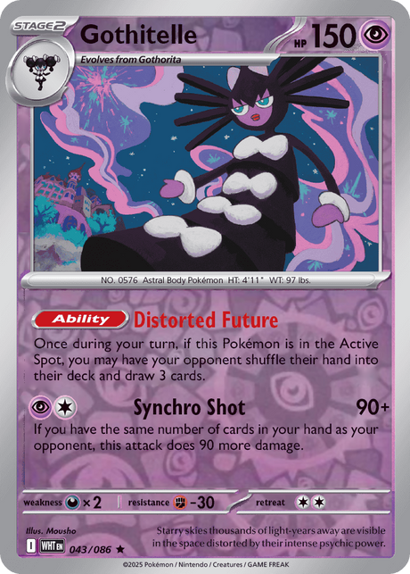Gothitelle 043/086 White Flare Reverse Holo