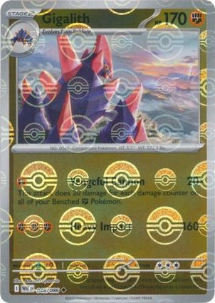 Gigalith 048/086 White Flare Poké Ball Reverse Holo