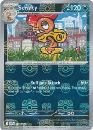 Scrafty 058/086 White Flare Master Ball Reverse Holo