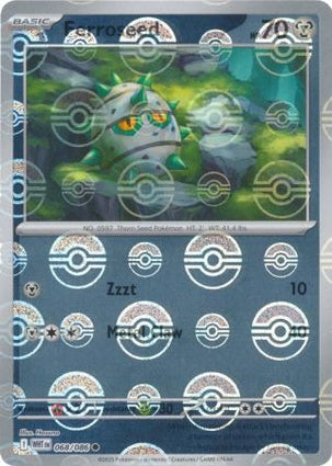 Ferroseed 068/086 White Flare Poké Ball Reverse Holo