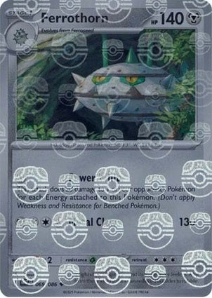 Ferrothorn 069/086 White Flare Master Ball Reverse Holo