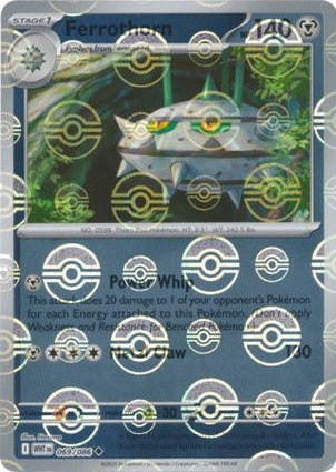 Ferrothorn 069/086 White Flare Poké Ball Reverse Holo