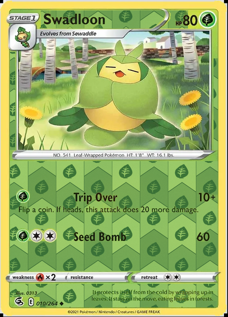 Swadloon 010/264, Fusion Strike, Reverse Holo finish, representative matte composite