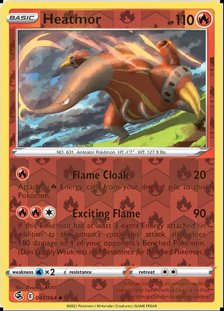 Heatmor 041/264, Fusion Strike, Reverse Holo finish, representative matte composite