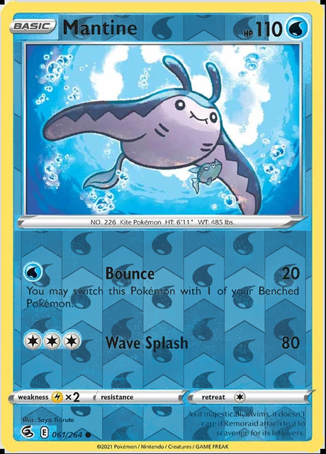 Mantine 061/264, Fusion Strike, Reverse Holo finish, representative matte composite