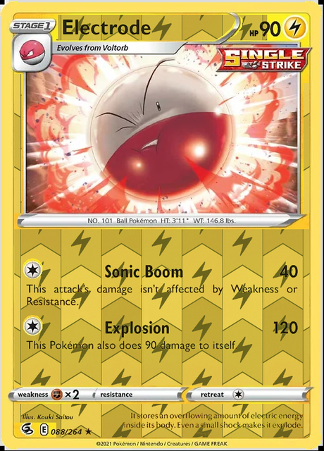 Electrode 088/264, Fusion Strike, Reverse Holo finish, representative matte composite